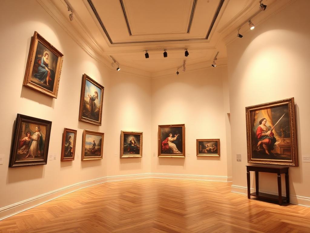 A fine art gallery interior, representing fine art and valuables coverage