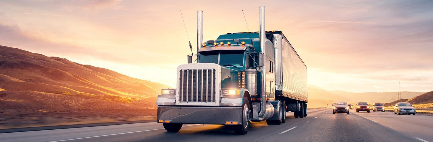 Commercial semi-truck representing trucking insurance